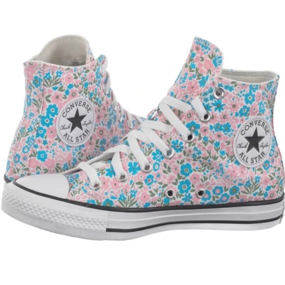 Converse Chuck Taylor All Star Mini Floral High-Top Sneakers - Picture 1 of 4